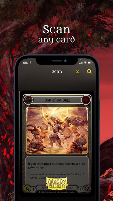 Dragon Shield scan screen identifying Battlefield Blitz