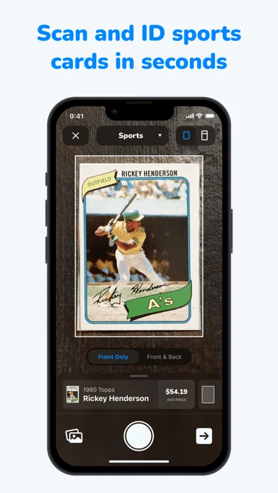 CollX: Sports Card Scanner: official App Store promotional screenshot 1