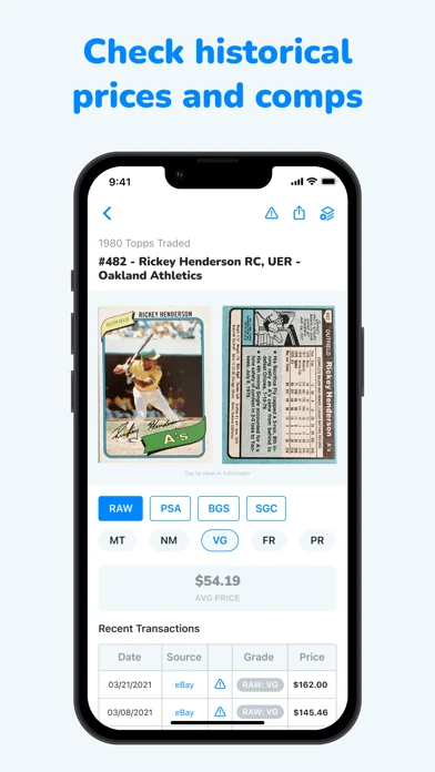 CollX: Sports Card Scanner: official App Store promotional screenshot 3